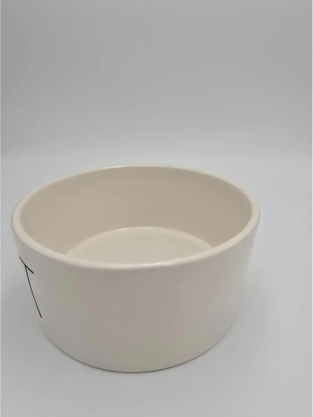 Rae Dunn Black and White Bone Appetit Ceramic Dog Bowl